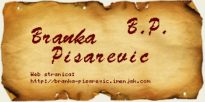 Branka Pisarević vizit kartica